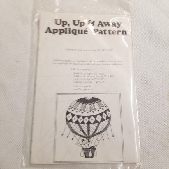 1979 Yours Truly Up Up and Away applique pattern #3023 Sealed PAT029 - Picture 4 of 4